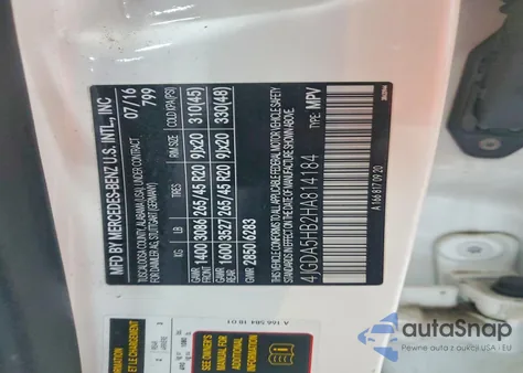 2017 Mercedes-Benz Gle 350 4Matic z USA, uszkodzony, nr VIN 4JGDA5HB2HA814184